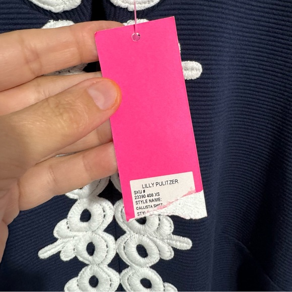 NWT Lilly Pulitzer navy Calista dress xs - Picture 4 of 8